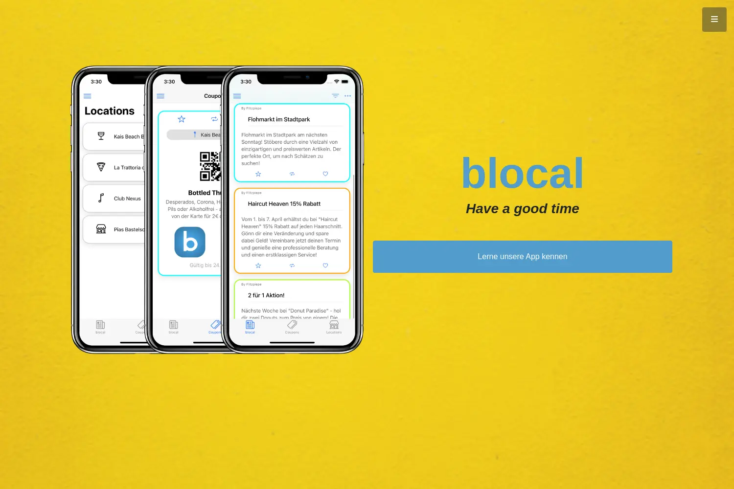 Website der Firma blocal UG