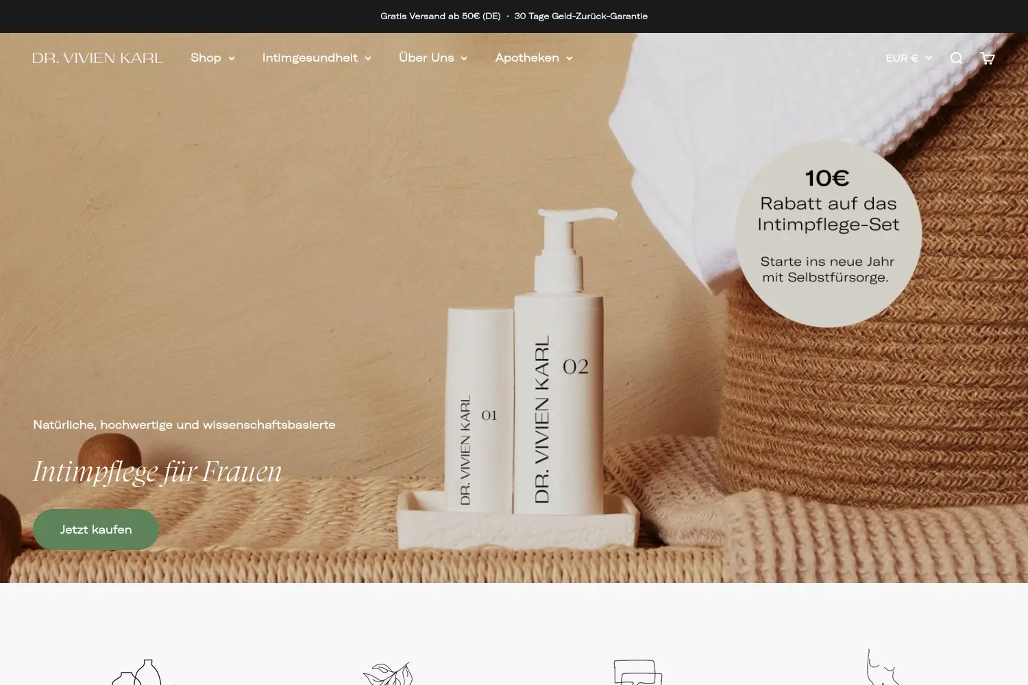 Website der Firma Dr. Vivien Karl GmbH