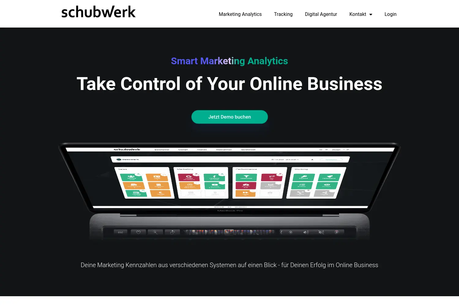 Website der Firma schubwerk GmbH