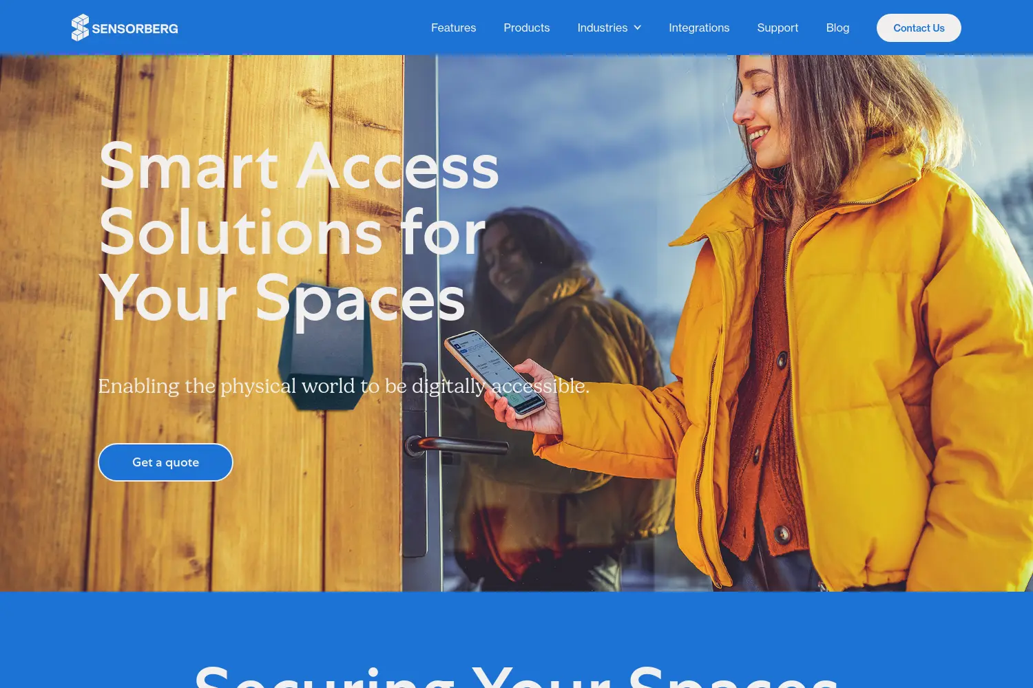 Website der Firma Sensorberg GmbH