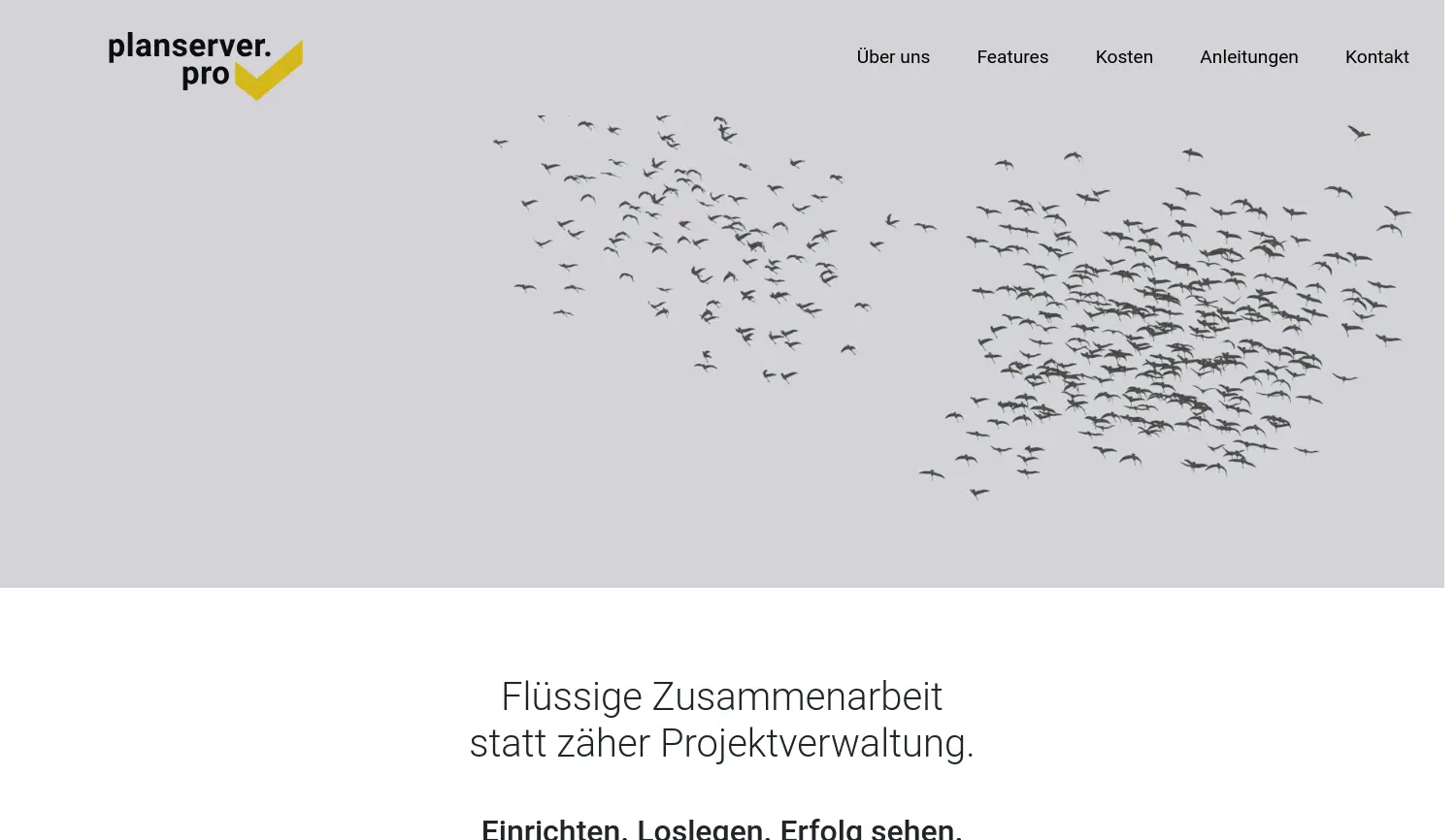 Website der Firma planserver.pro GmbH