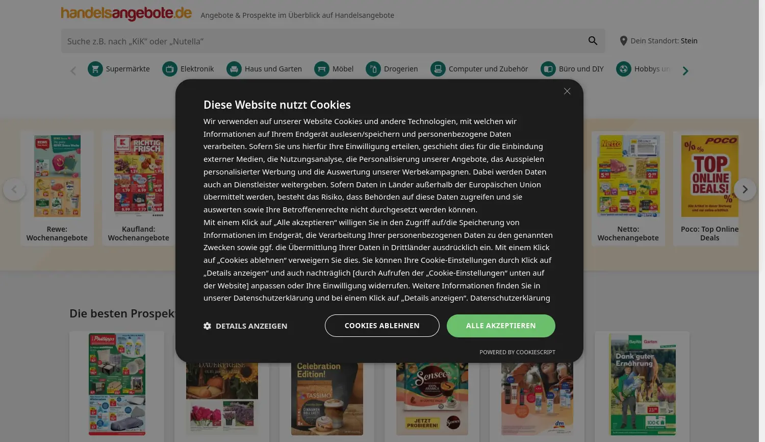 Website der Firma Offerista Group GmbH