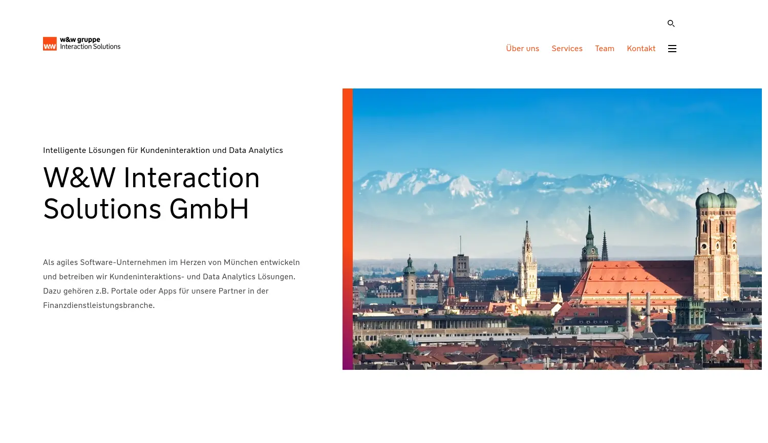 Website der Firma W&W Interaction Solutions GmbH