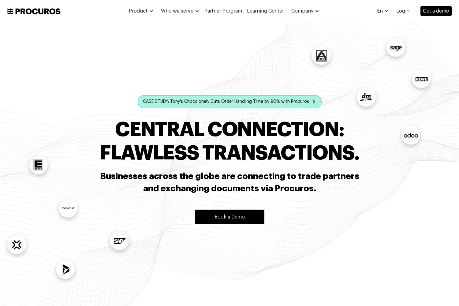 Website der Firma Procuros GmbH