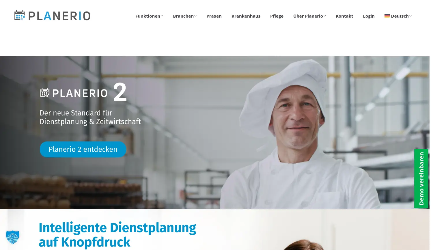 Website der Firma Planerio GmbH