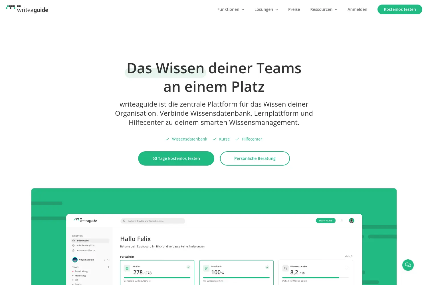Website der Firma writeaguide UG