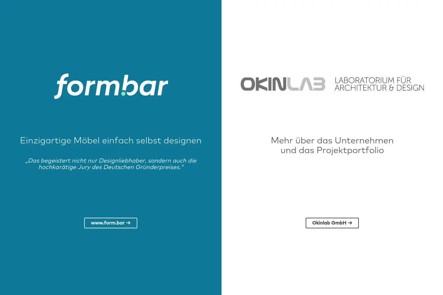 Website der Firma OkinLab GmbH