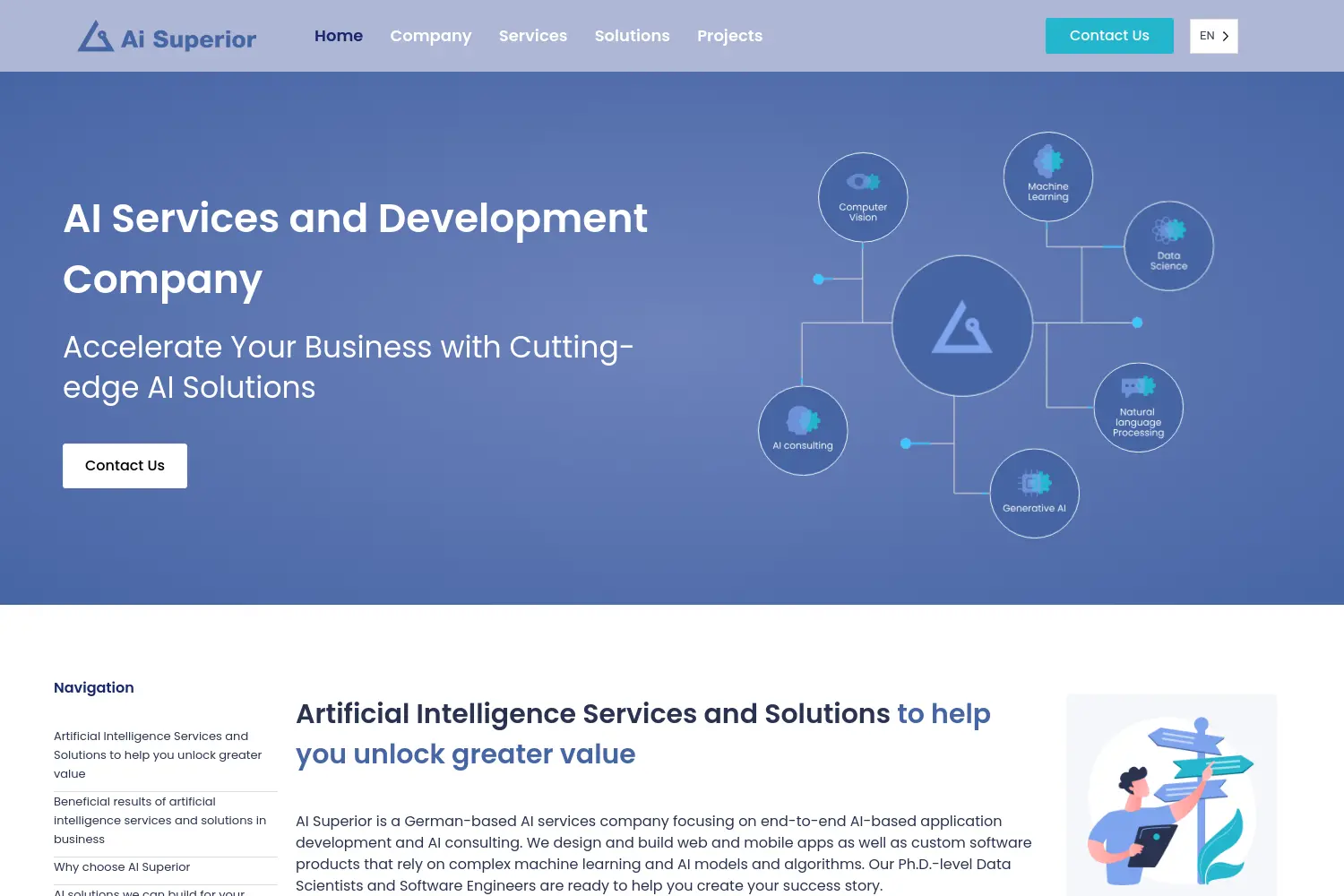 Website der Firma AI Superior GmbH