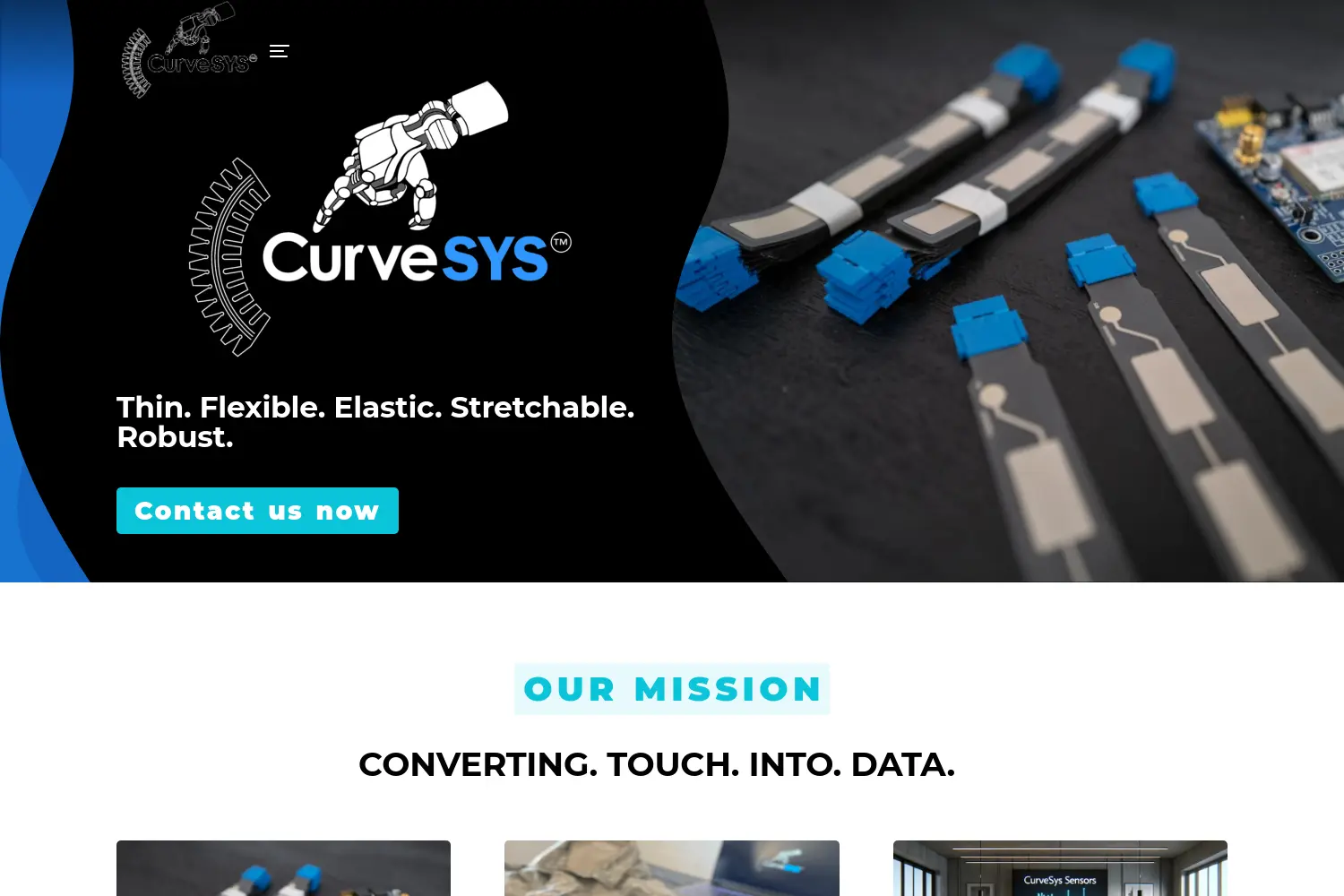 Website der Firma Curvesys GmbH