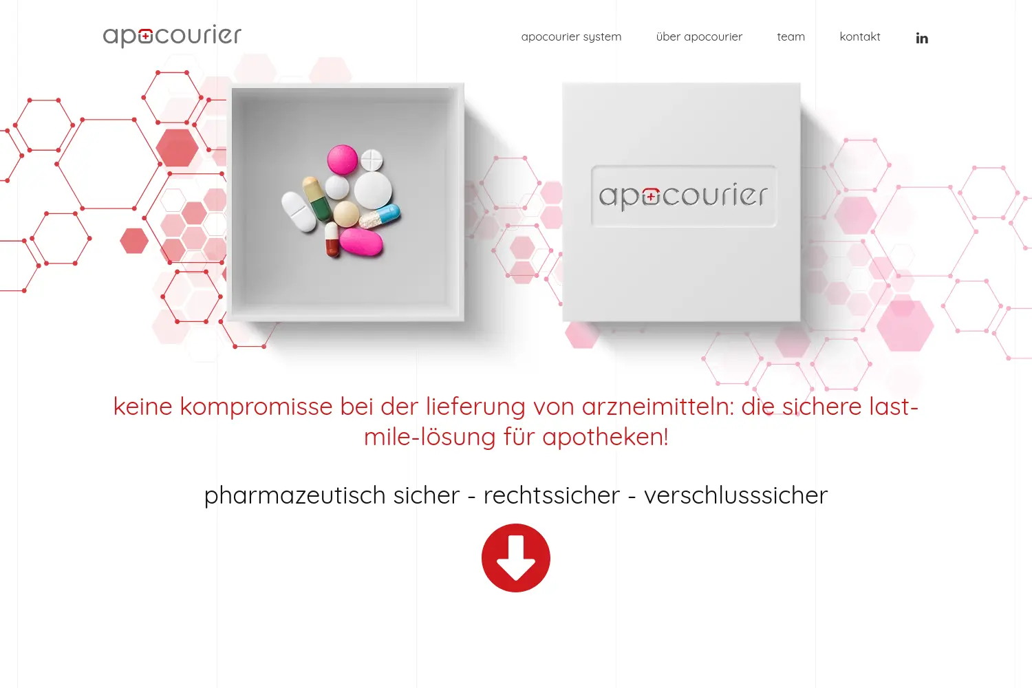Website der Firma apocourier GmbH