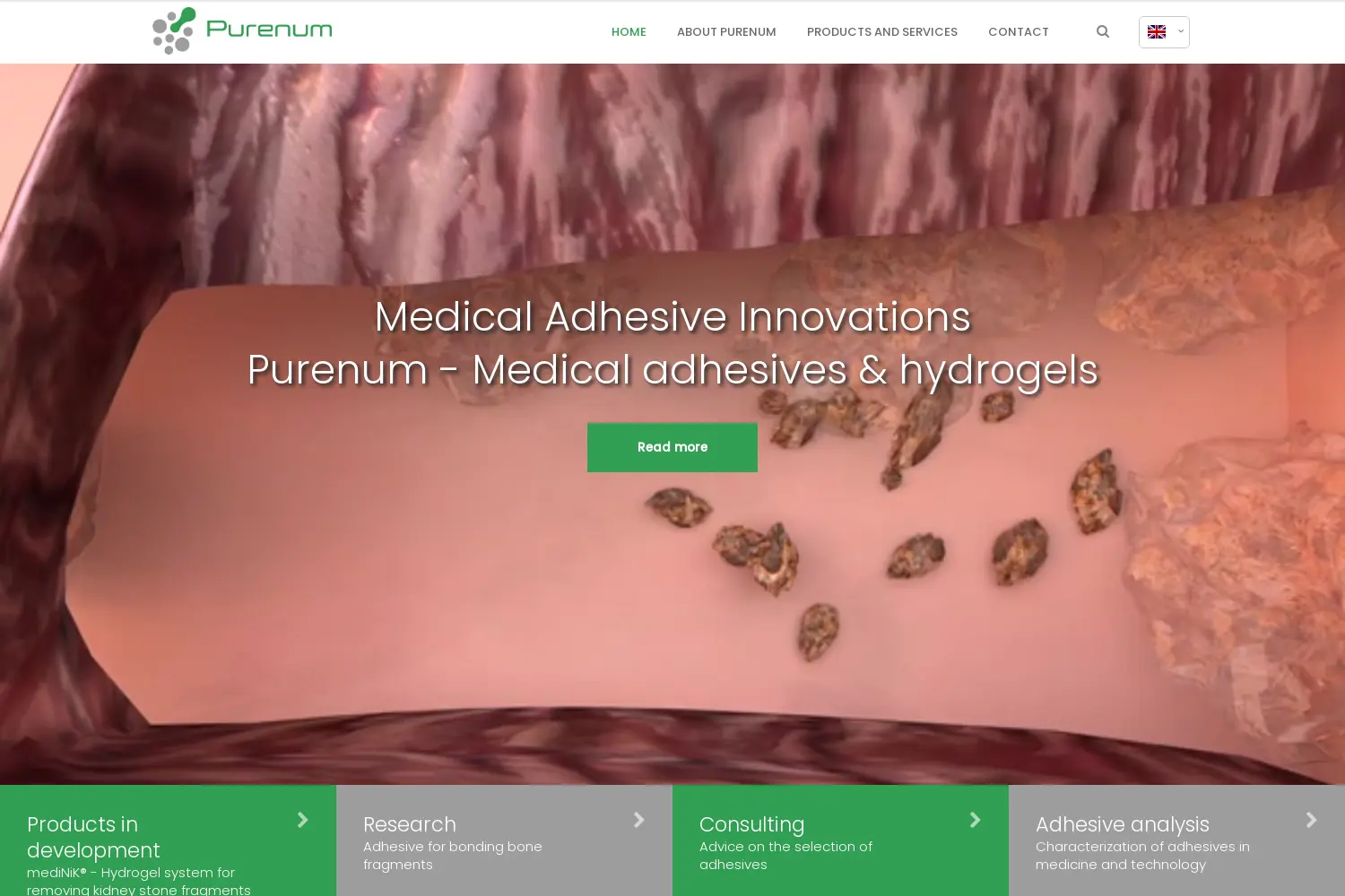 Website der Firma Purenum GmbH