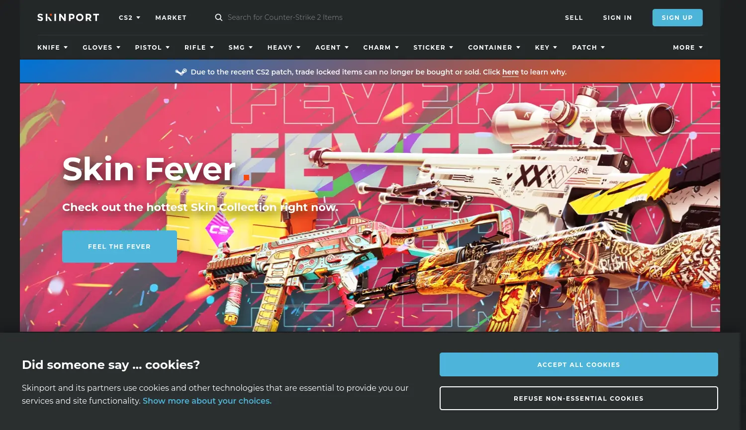 Website der Firma Skinport GmbH