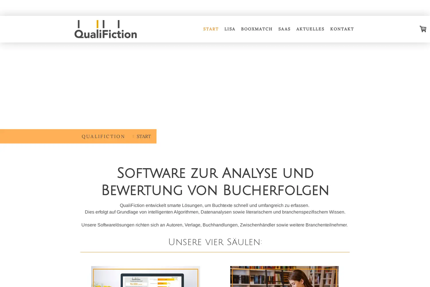 Website der Firma QualiFiction GmbH