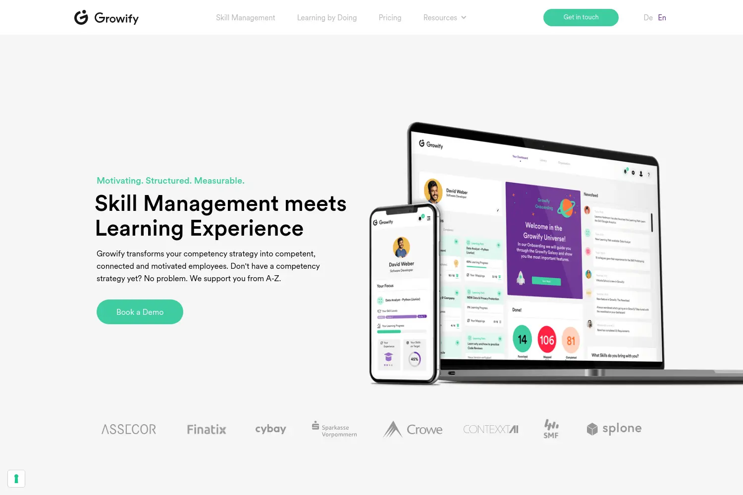 Website der Firma Growify GmbH