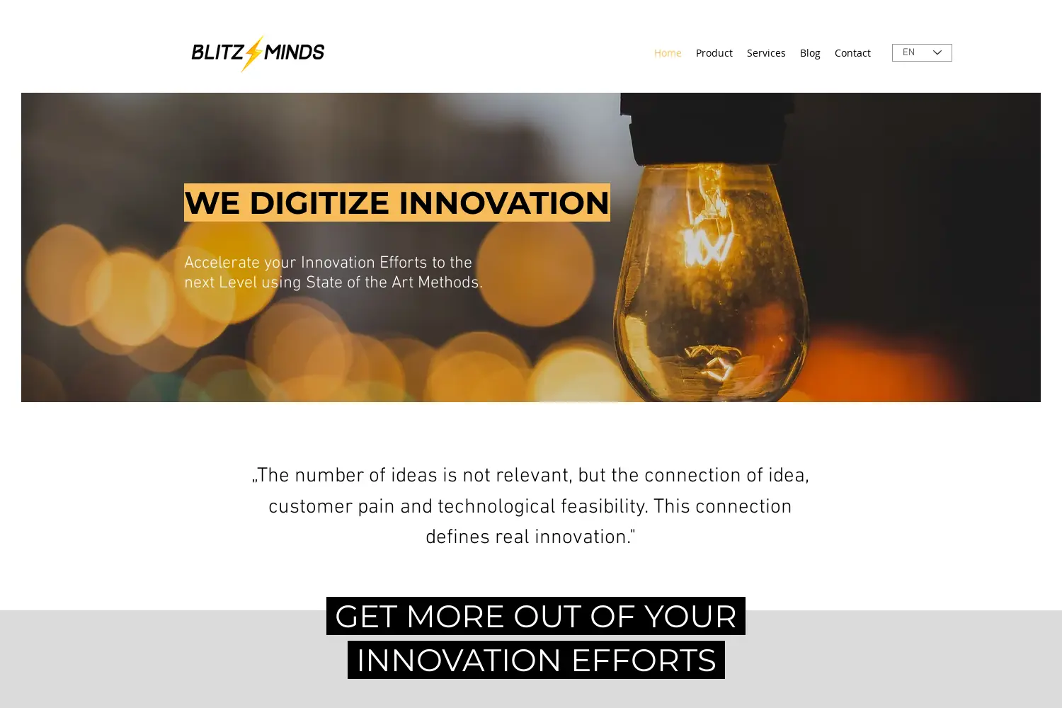 Website der Firma BlitzMinds GmbH