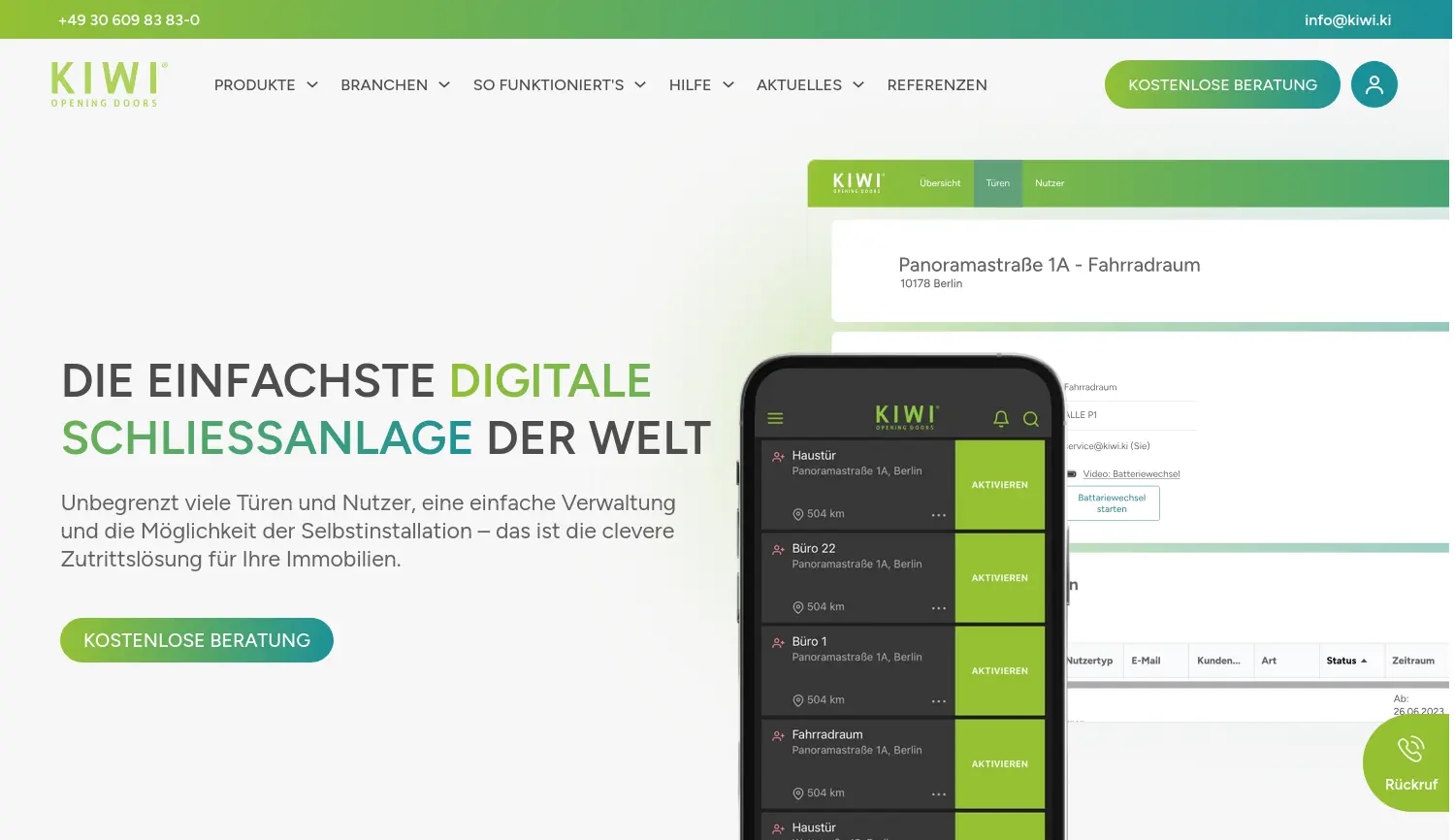 Website der Firma KIWI.KI GmbH