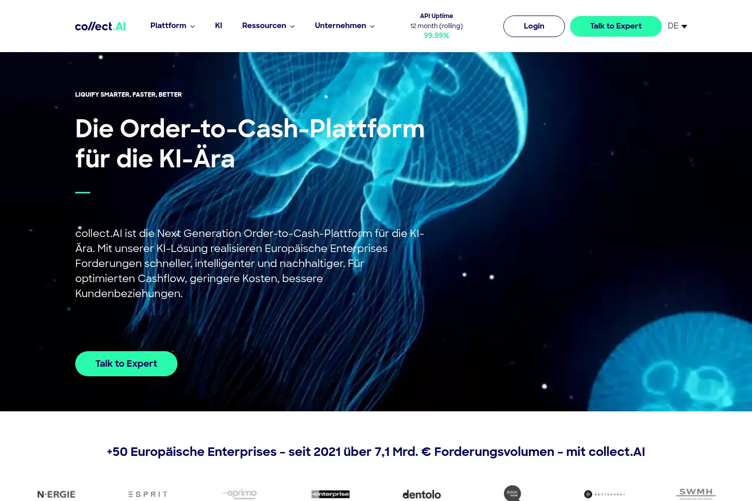 Website der Firma Collect Artificial Intelligence GmbH