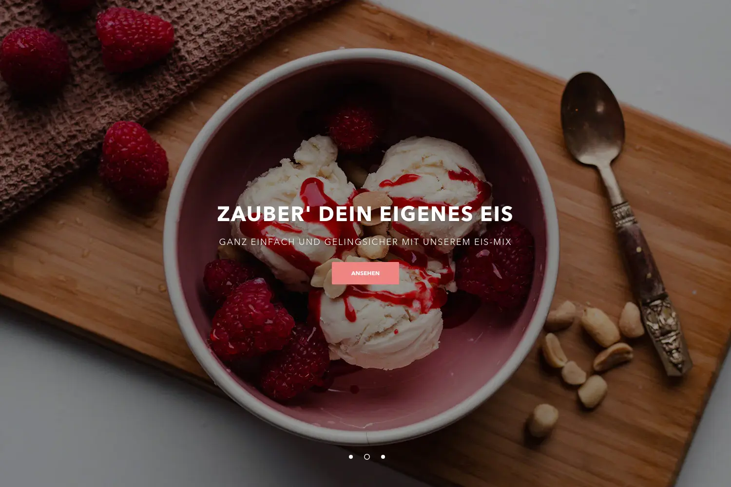Website der Firma Luicella&#039;s Premium Ice Cream GmbH