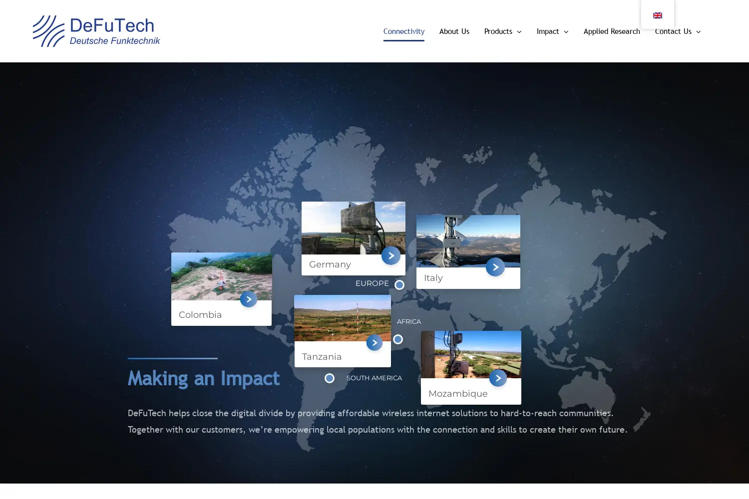 Website der Firma DeFuTech UG