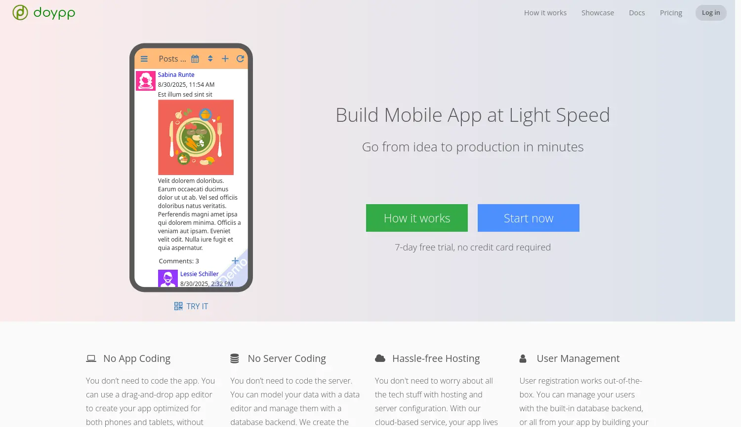 Website der Firma Doypp GmbH