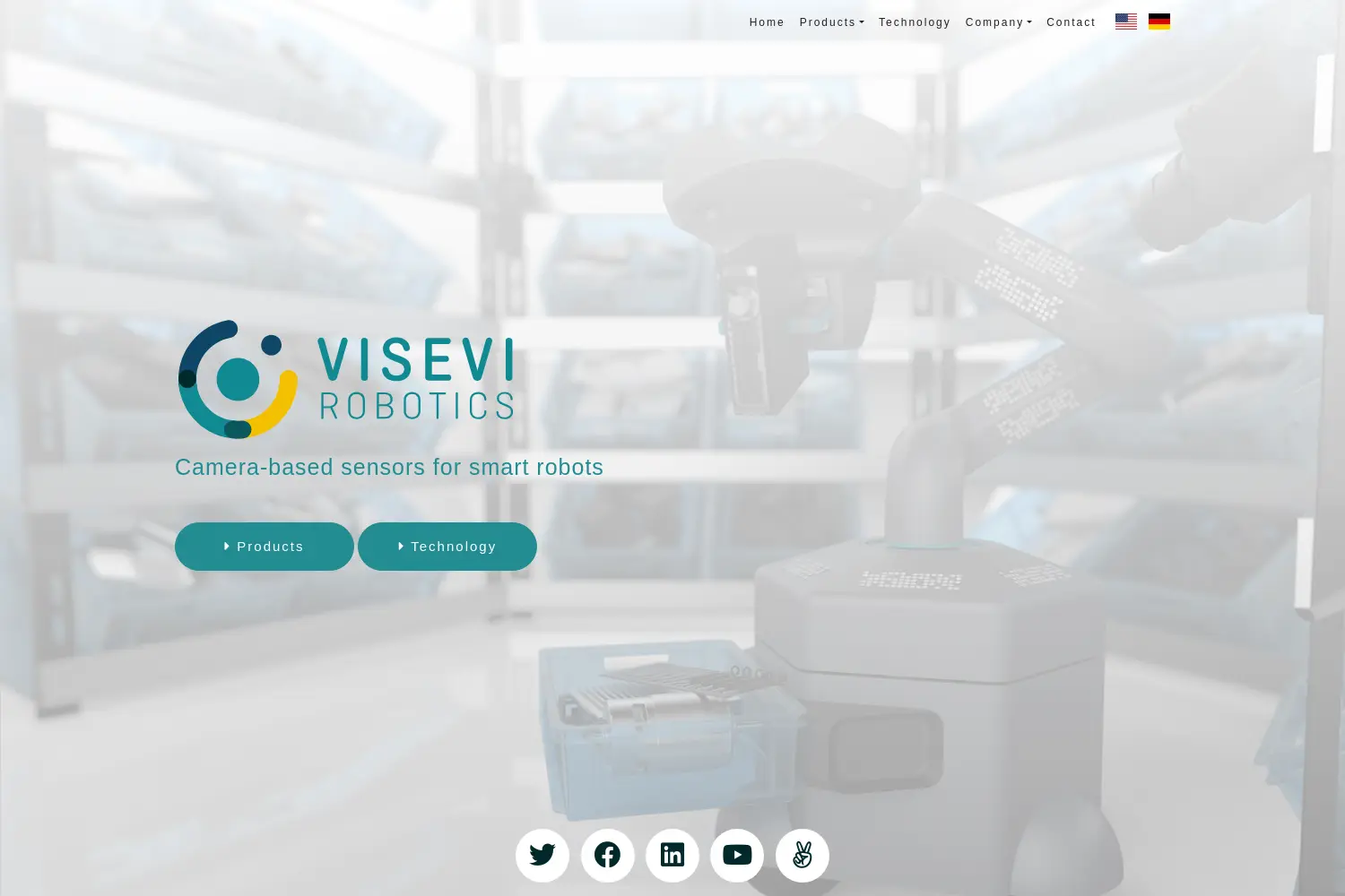 Website der Firma Visevi Robotics GmbH