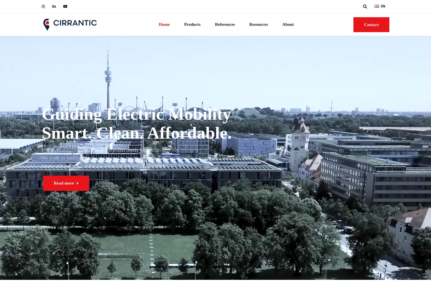Website der Firma Cirrantic GmbH