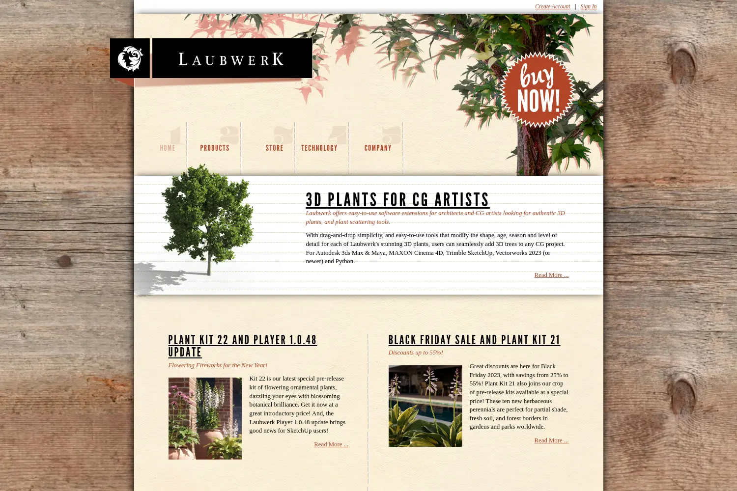 Website der Firma Laubwerk GmbH