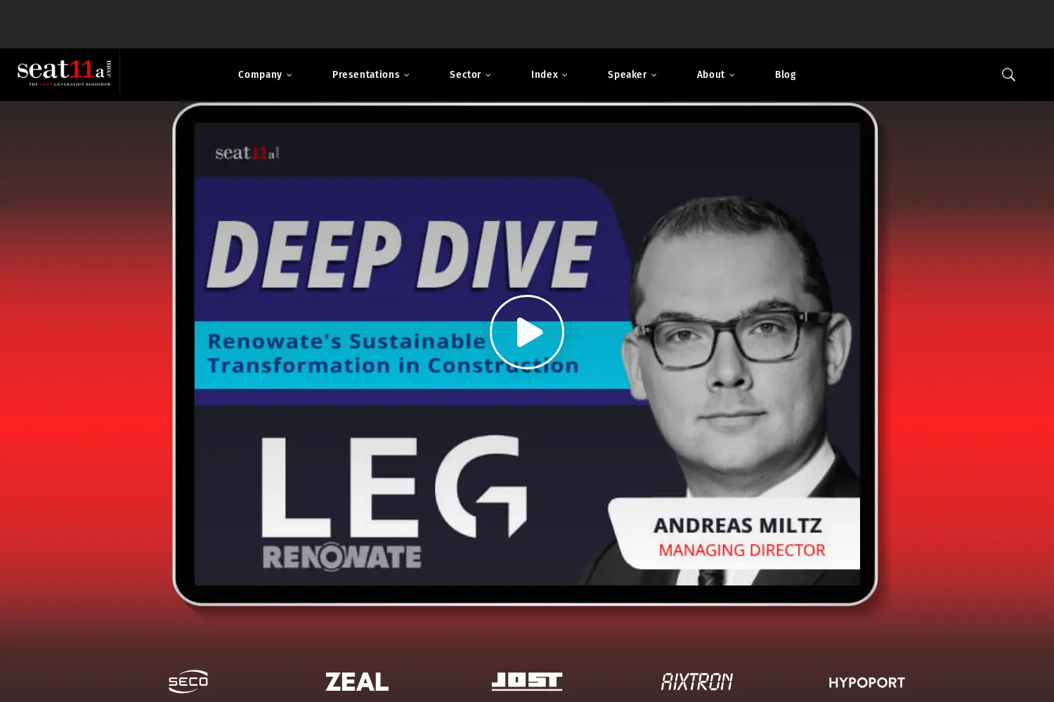 Website der Firma seat11a.com UG
