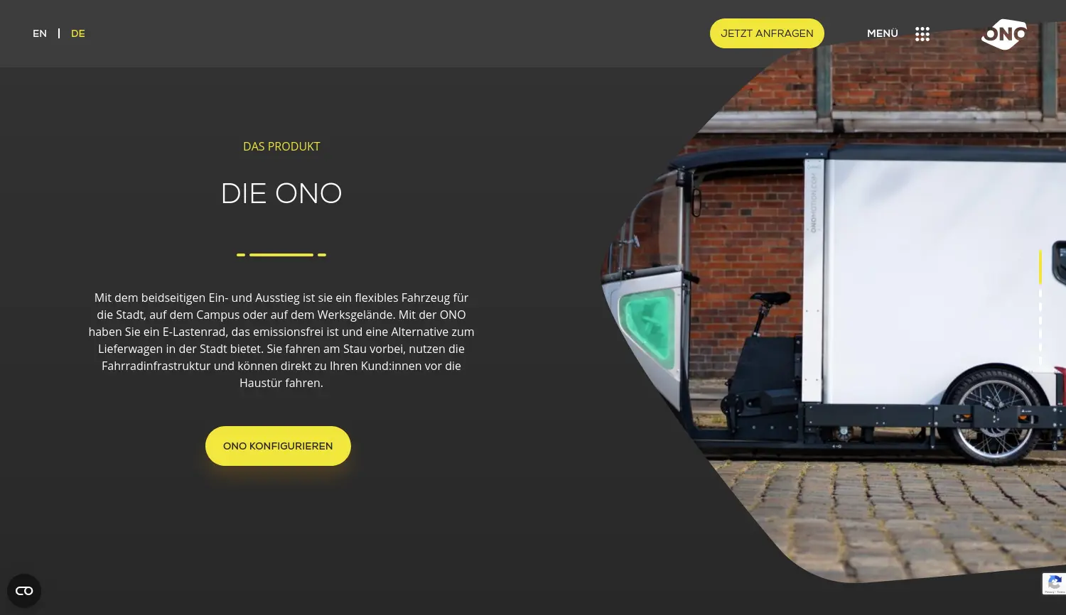 Website der Firma ONOMOTION GmbH