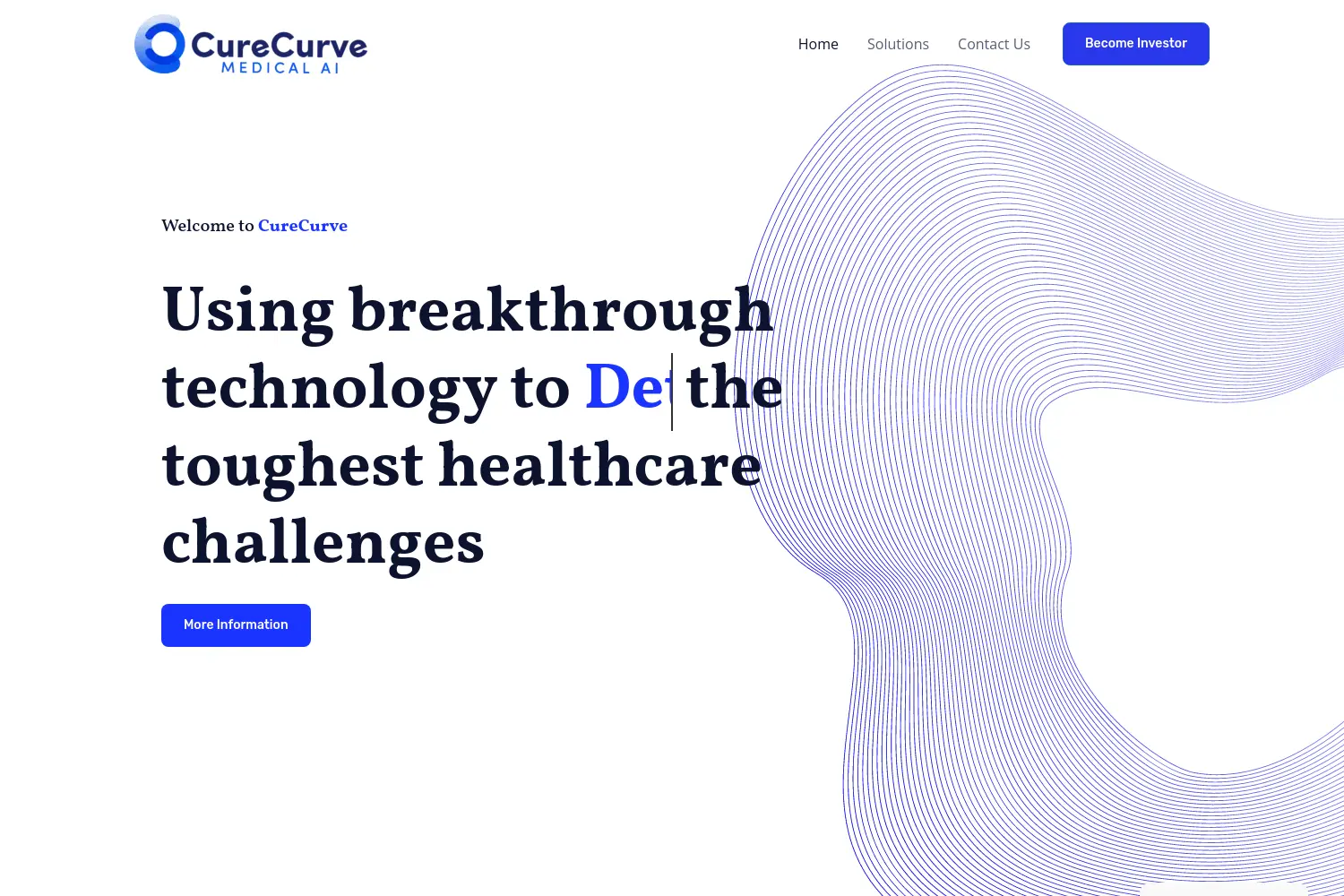 Website der Firma CureCurve Medical AI GmbH
