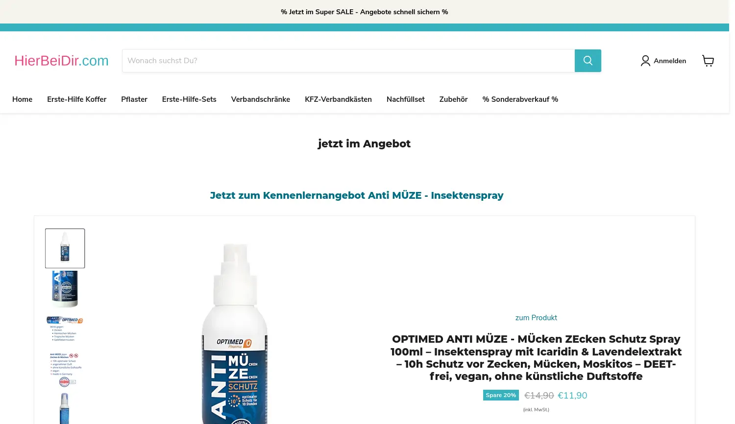 Website der Firma Hierbeidir UG