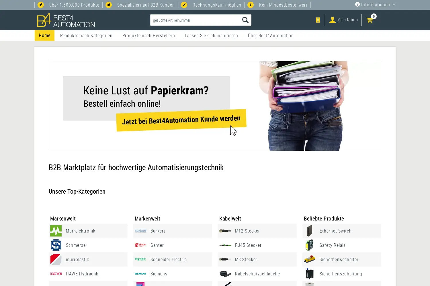 Website der Firma Best4Automation GmbH