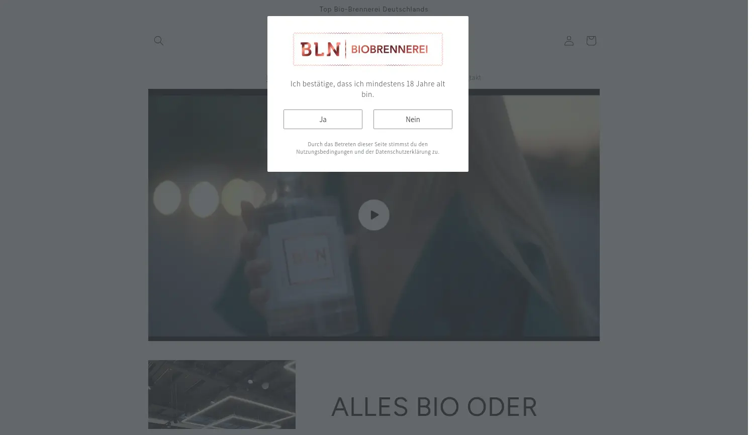 Website der Firma Gourmetspirits GmbH