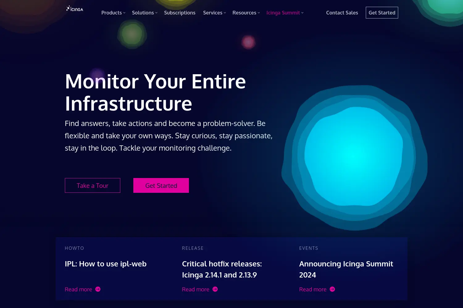 Website der Firma Icinga GmbH