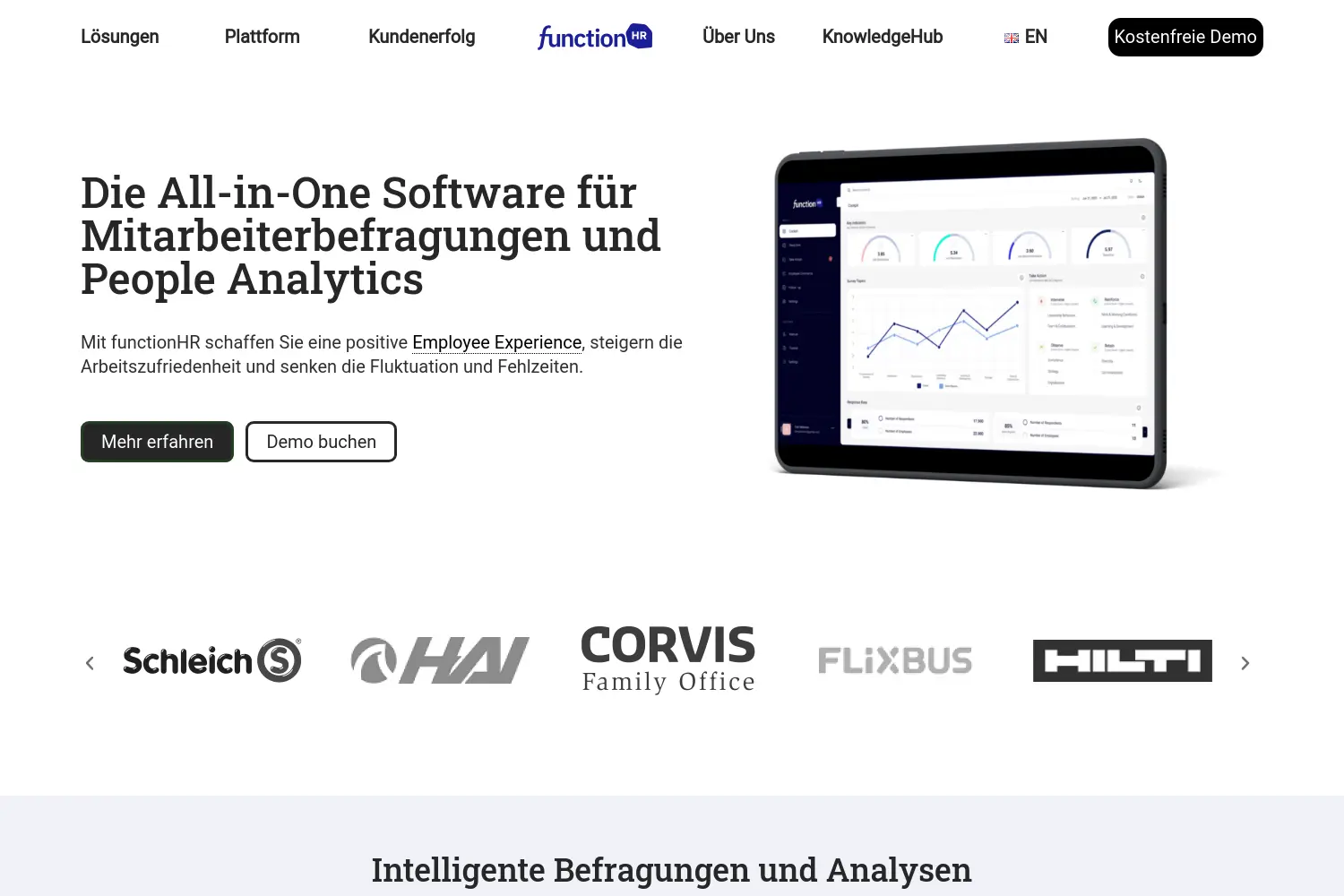 Website der Firma functionHR GmbH