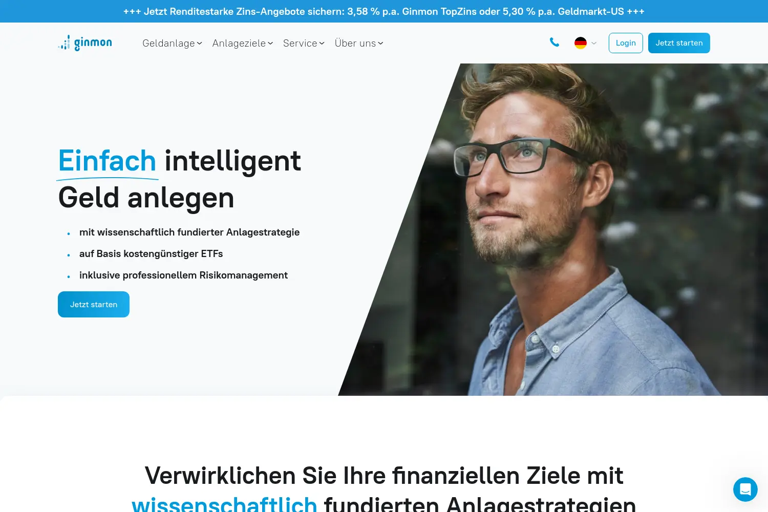 Website der Firma Ginmon GmbH