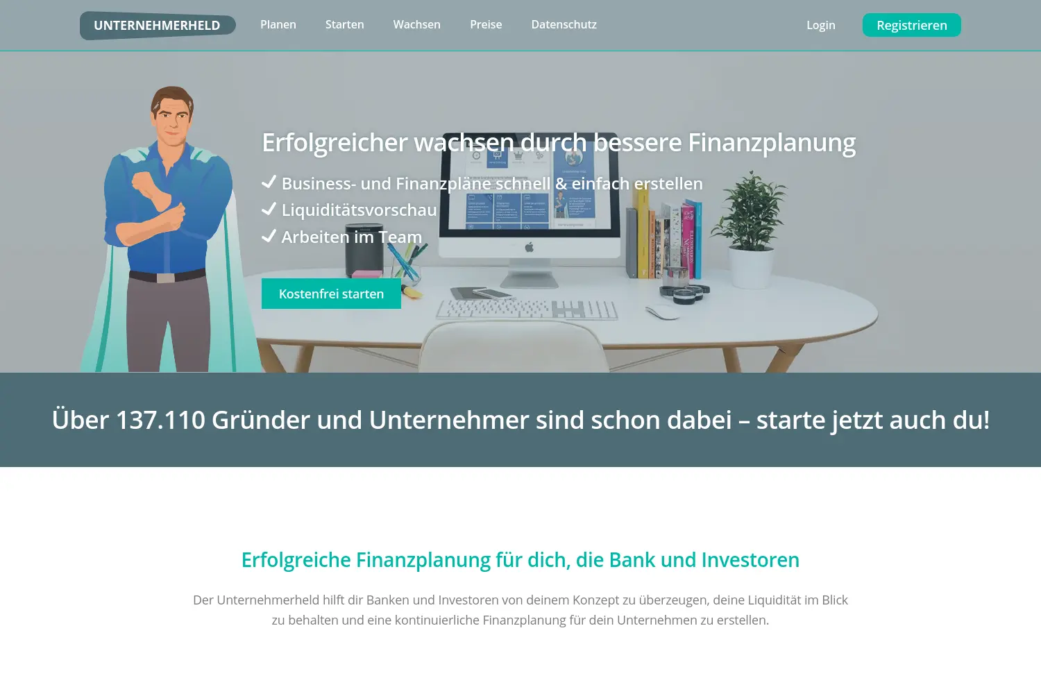 Website der Firma Passion4Business GmbH
