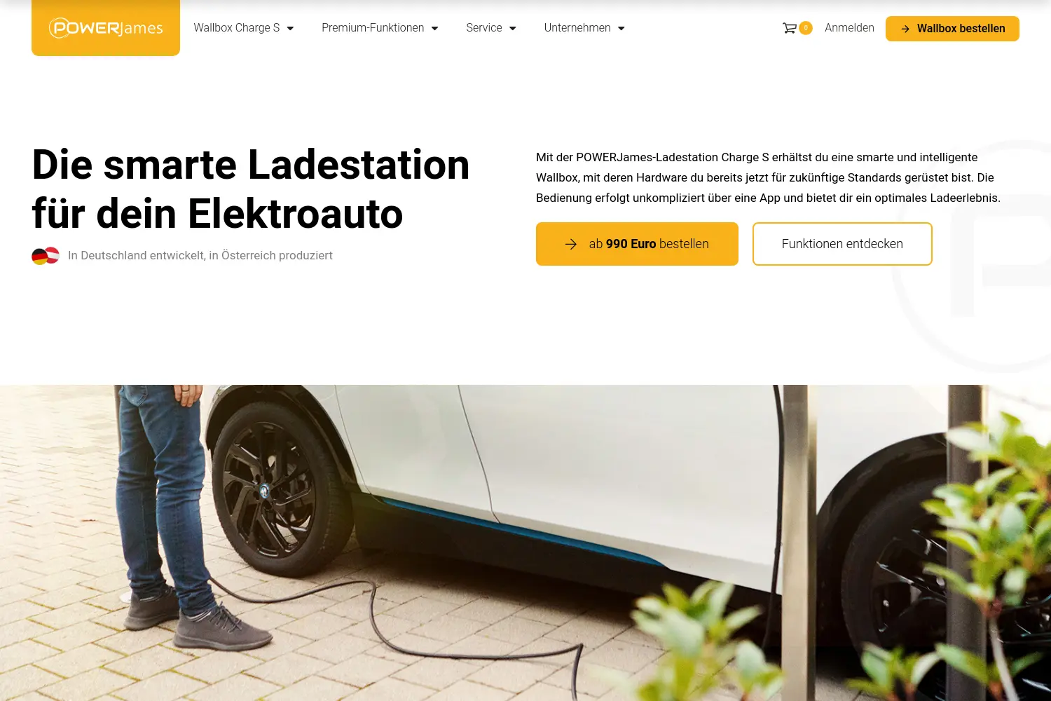 Website der Firma POWERJames GmbH