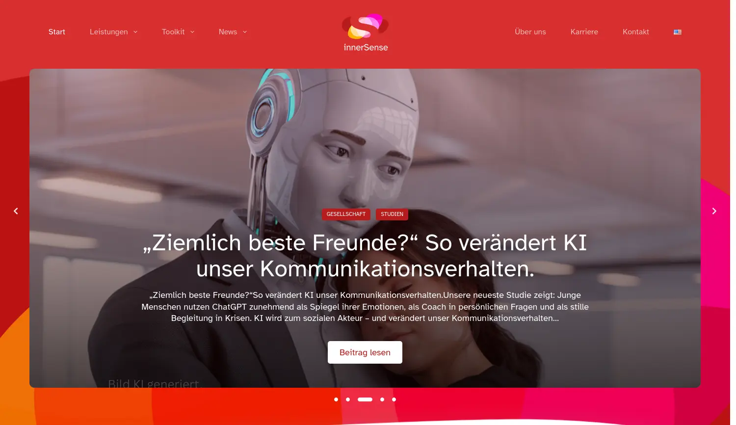 Website der Firma innerSense