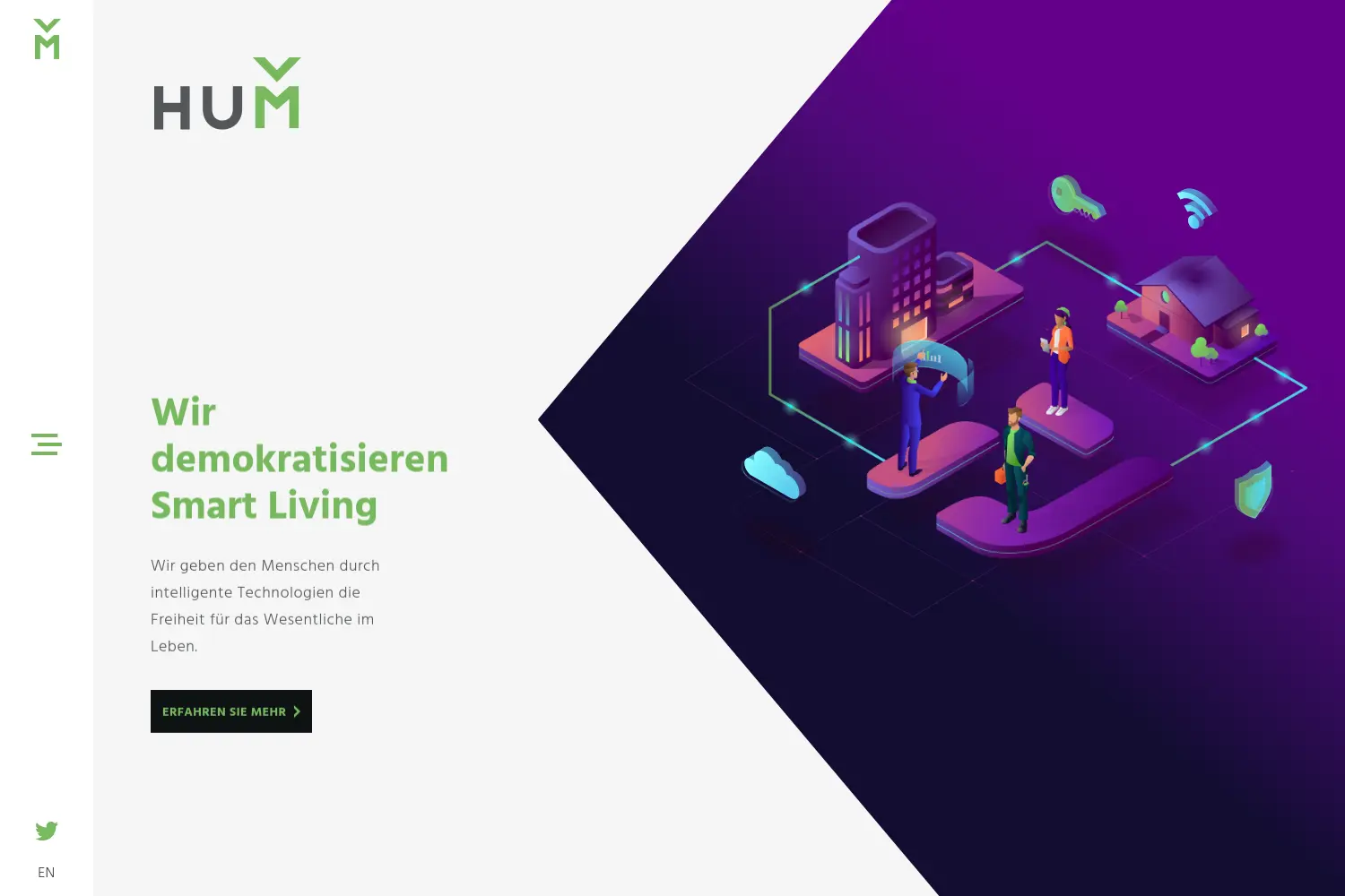 Website der Firma HUM Systems GmbH