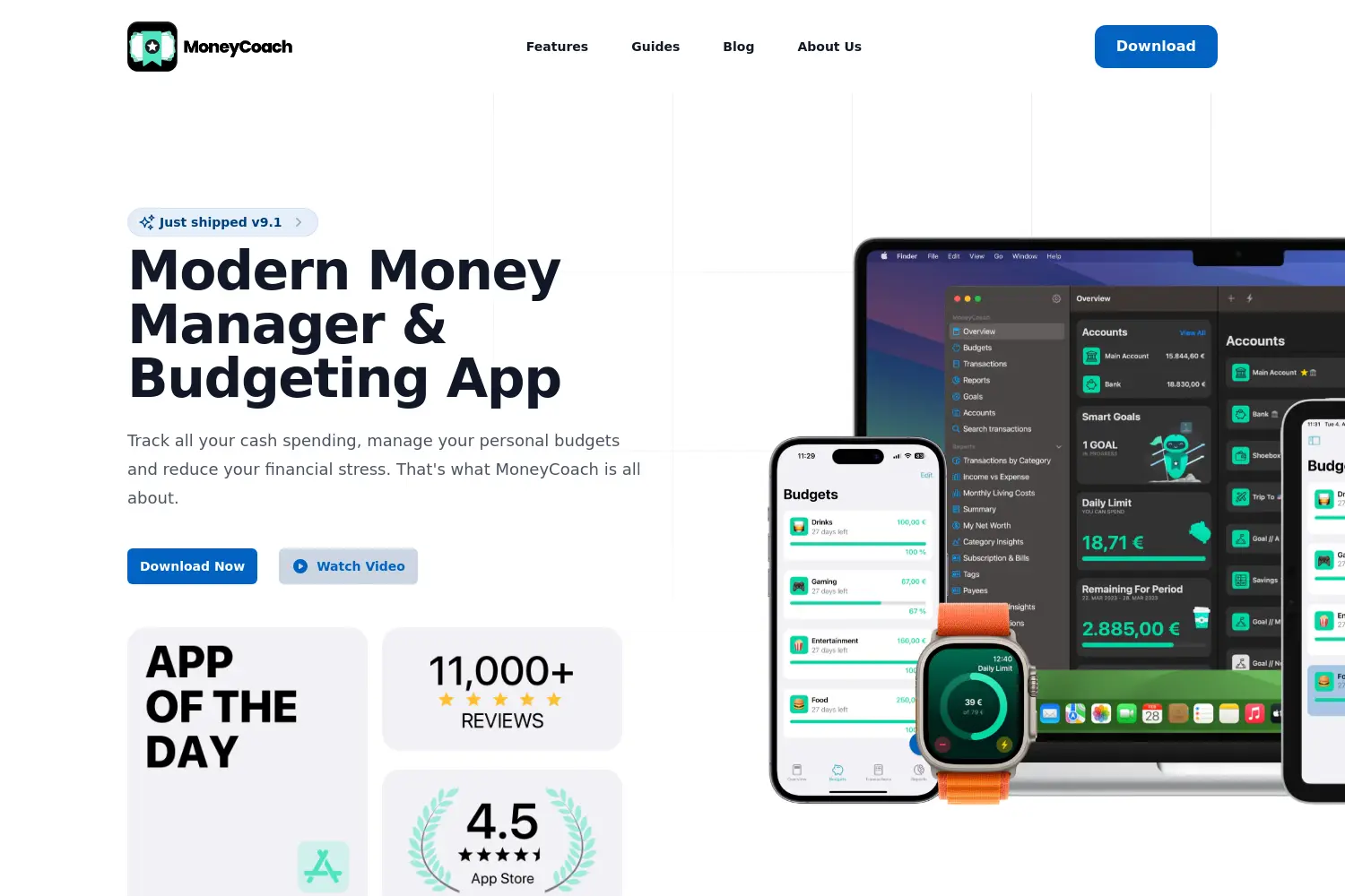 Website der Firma MoneyCoach UG