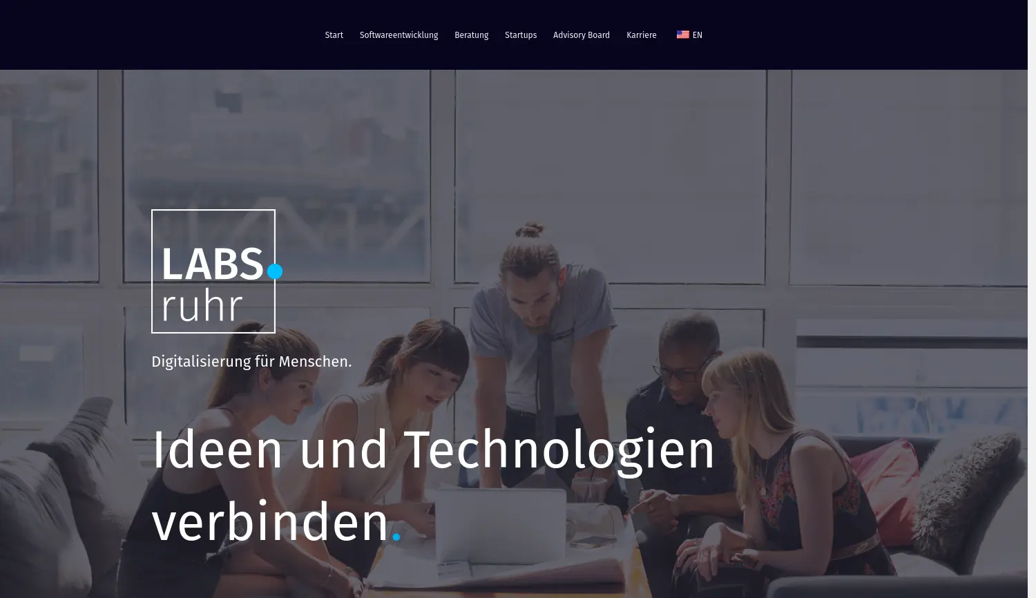 Website der Firma LABS.ruhr GmbH