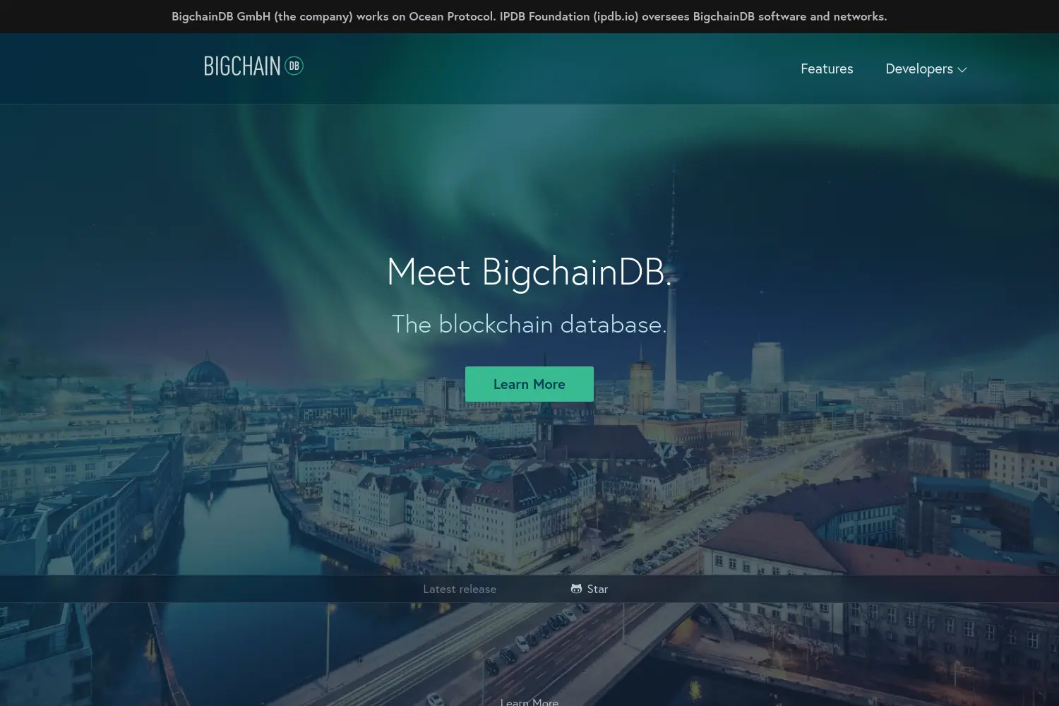 Website der Firma BigchainDB GmbH