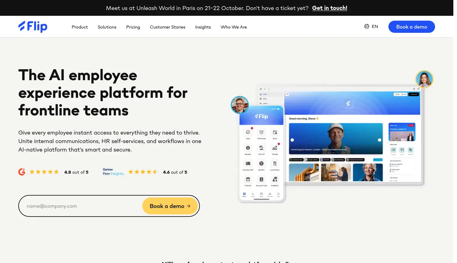 Website der Firma Flip GmbH