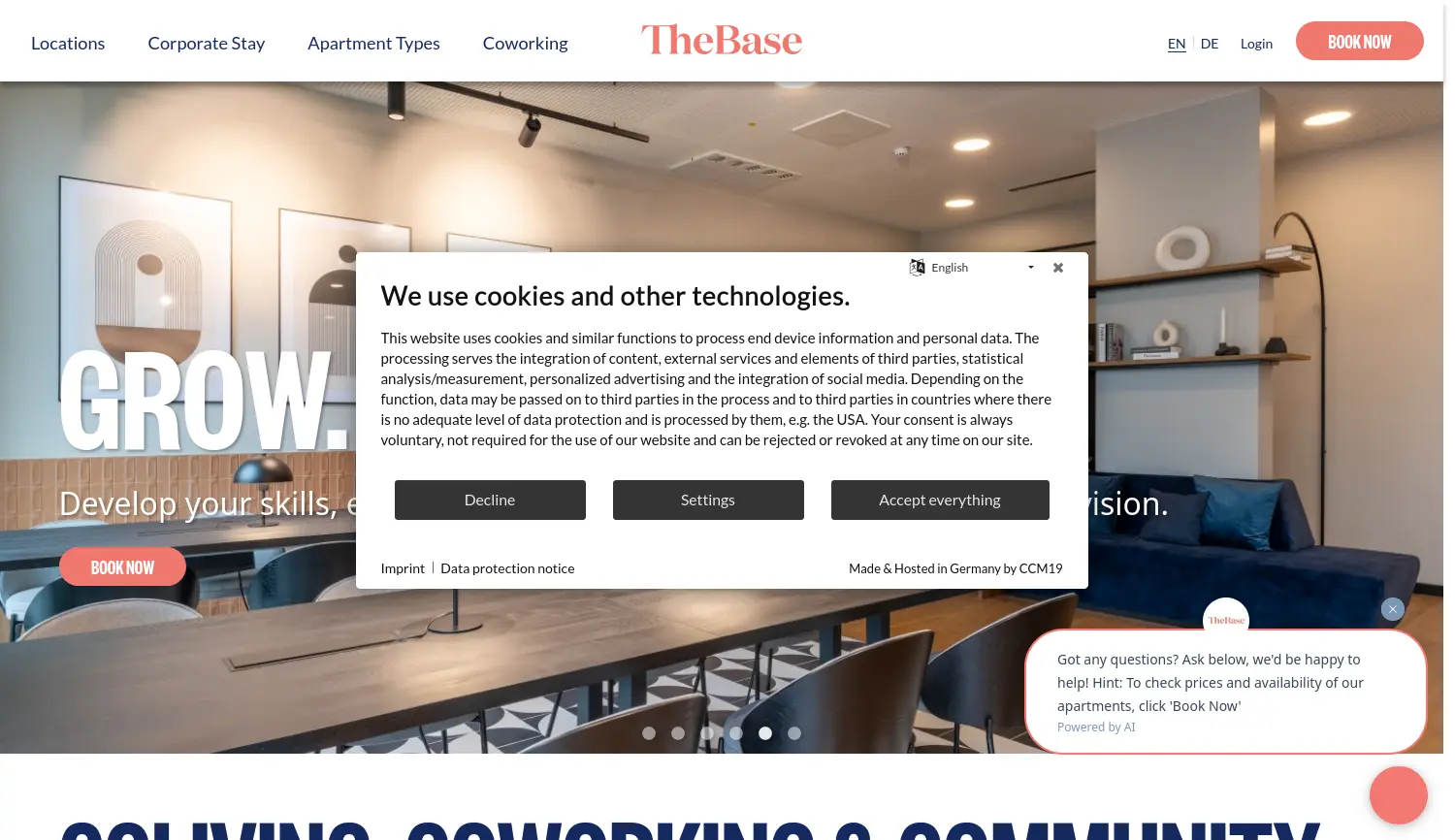 Website der Firma theBASE FOL Group GmbH