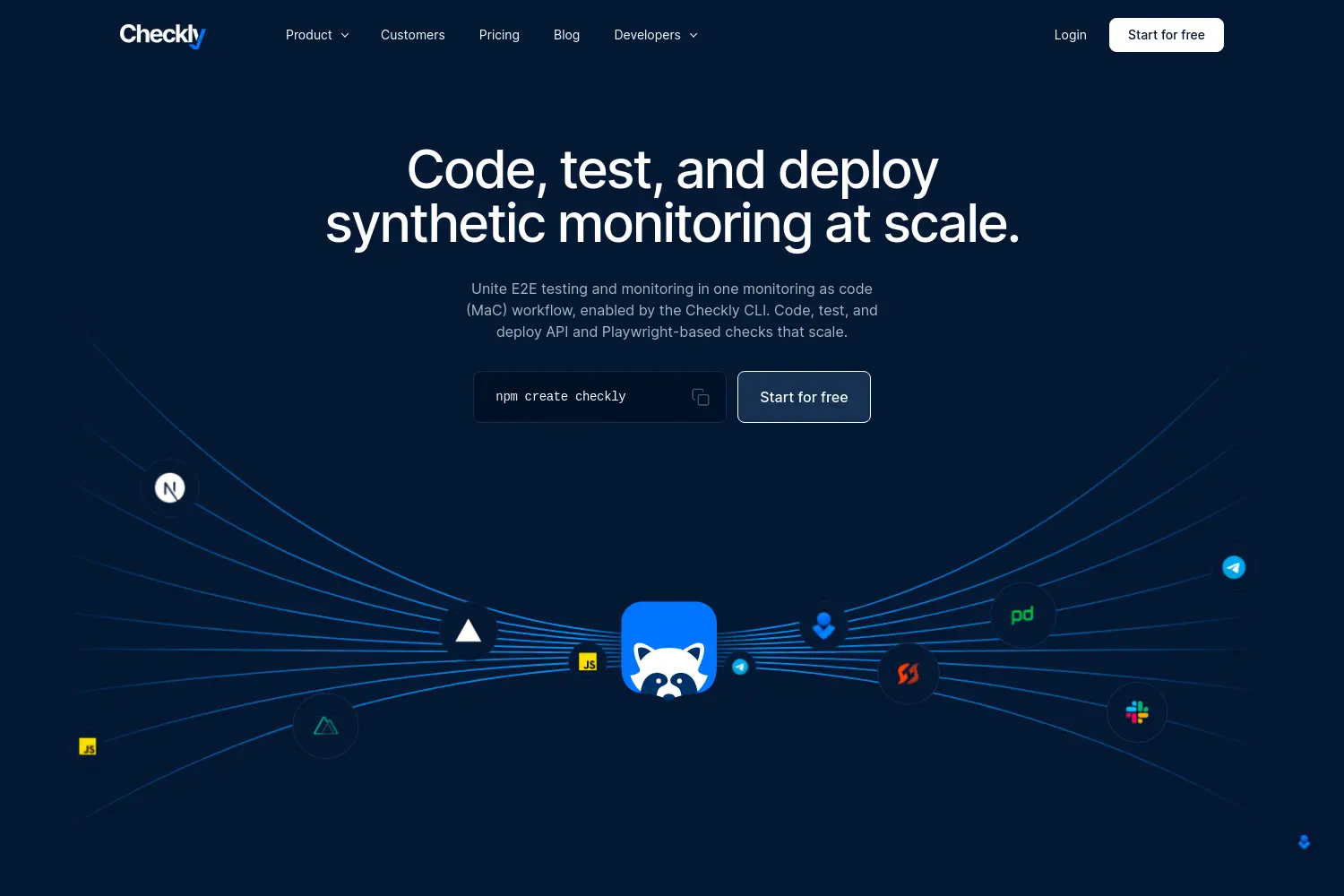 Website der Firma Checkly GmbH