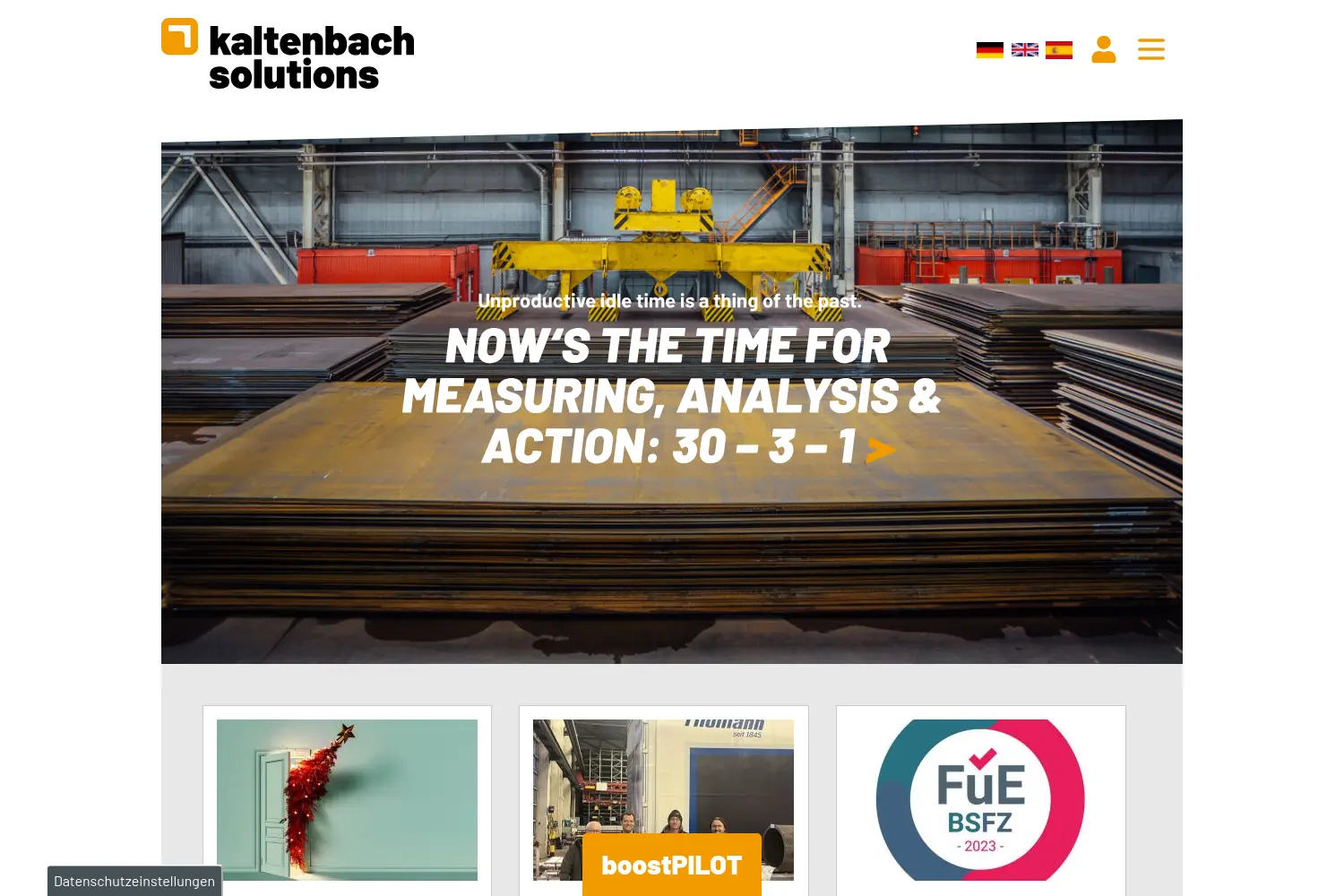 Website der Firma KALTENBACH. SOLUTIONS GmbH
