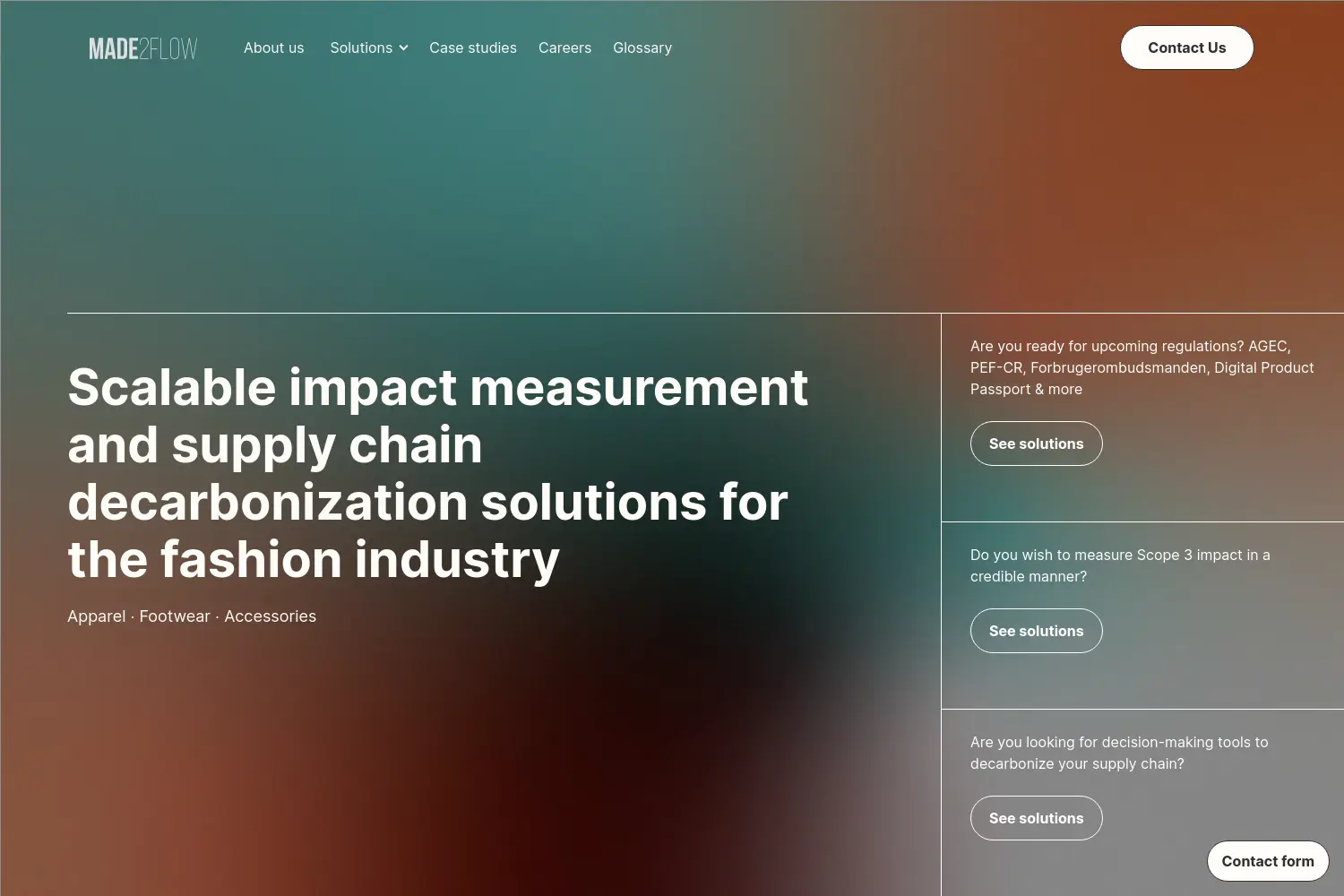 Website der Firma Made2flow GmbH