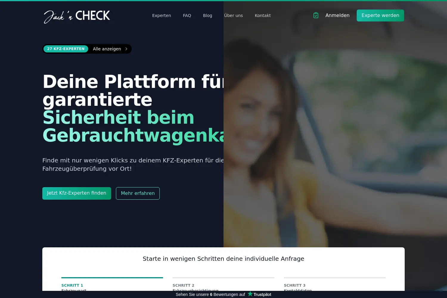 Website der Firma Jack &#039;n Check UG