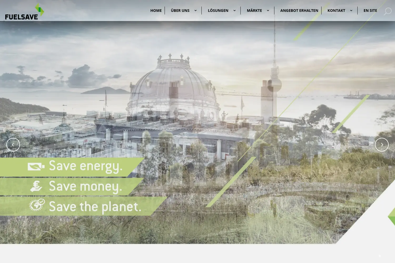 Website der Firma Fuelsave GmbH